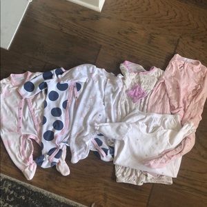 Bundle of 6 sleepers for baby girl